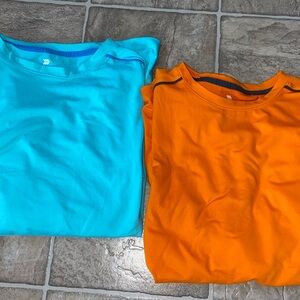 All in Motion Kids Long Sleeve Tees in Blue and Orange- 16